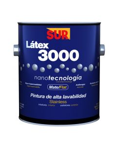 Pintura látex 3000 blanco mate 946 mL (1/4 gal) SUR