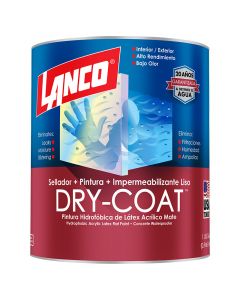 Pintura impermeabilizante látex Dry Coat accent mate 946 mL (1/4 gal) Lanco