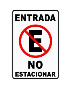 Rótulo Entrada no estacione vertical