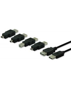KIT DE CABLES Y CONECTORES USB UNIVERSALES 6 EN 1
