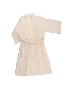 Bata de baño de algodón marfil Hilasal