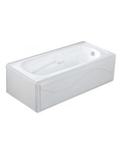 Bañera acrílica rectangular blanco con faldón 170x80x52 cm