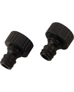 Set 2 adaptadores hembra 19.05 mm (3/4") plástico conexión rápida 2 unidades