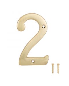 Numero #2 color dorado de 10 a 16 cm 10.16 cm (4") dorado