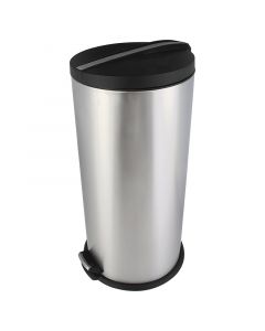 Basurero acero inoxidable redondo acabado satinado 30 l