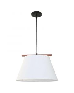 Lámpara colgante moderna madero negro y beige 1 luz e27 33640-7