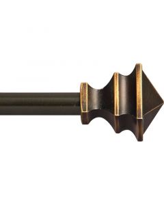 Cortinero metálico pirámide 13 mm 71-122 cm bronce