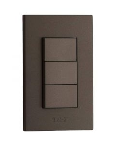 INTERRUPTOR TRIPLE 16A 125V NEGRO EAGLE LÍNEA T&J