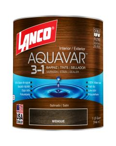 Barniz base agua Aquavar wengue 946 mL (1/4 gal) Lanco