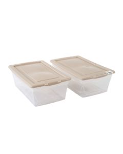 Set de 2 cajas organizadoras con tapa 6 l