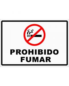 Prohibido fumar adhesivo rotulo