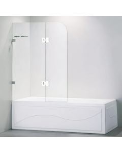Pantalla vidrio móvil para bañera 120x140 cm