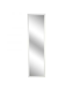 Espejo para baño 120 x 30 cm con marco blanco