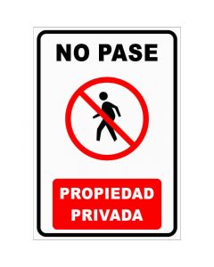 Rótulo Propiedad privada vertical