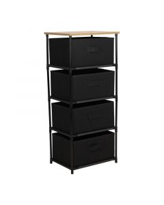 Mueble organizador con gavetas de tela (40 x 30 x 89) cm