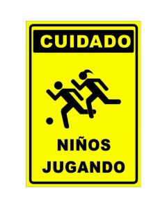 Rótulo Niños jugando p/exterior