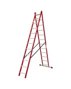 Escalera de extensión fibra de vidrio 590 cm soporta hasta 150 kg