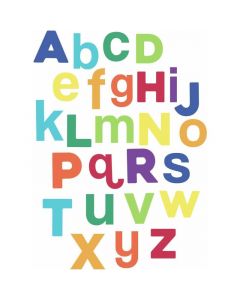 Sticker alfabeto multicolor