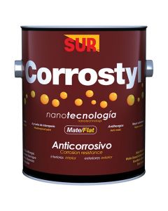 Pintura anticorrosiva base látex Corrostyl verde óxido mate 3.78 L (1 gal) SUR