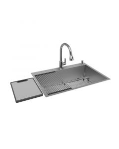 Fregadero acero inoxidable todo en uno montaje dual 1 batea (83 x 56) cm Aqua Nuova Deluxe