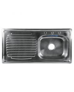 FREGADERO EMPOTRAR 1E 1P DERECHA 100X50X15 CM 304 0.6