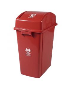 Basurero riesgo biológico 42 l rojo rectangular