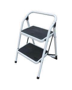 Escalera plegable de acero 2 peldaños 60 cm soporta hasta 150 kg