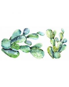 Sticker cactus colores de agua