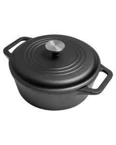 Olla holandesa 3.8 L 25.5 cm de hierro fundido precurado negro