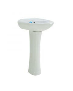 Lavamanos Giona ovalado pedestal blanco 80x50.5x40.5 cm