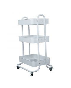 Carrito almacenamiento 3 niveles (80.5 x 43.5 x 44) cm capacidad por nivel 10 kg blanco