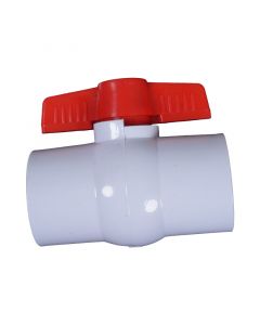 Válvula bola PVC lisa 3.81 cm (1 1/2") Abella