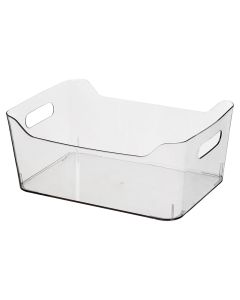 Organizador acrílico con asas laterales transparente (32 x 24 x 14.5) cm Basic Living