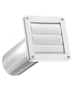 Salida de ducto ventilación con rejillas blanco 10.16 cm (4")