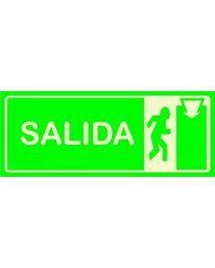 Rótulo Salida fotoluminiscente