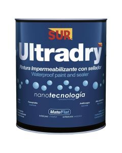 Pintura impermeabilizante base látex Ultradry blanco mate 946 mL (1/4 gal) SUR