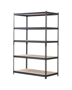 Estante metálico Basic Living acero uso pesado 5 niveles (121.9 x 61 x 183) cm 360 kg por nivel negro