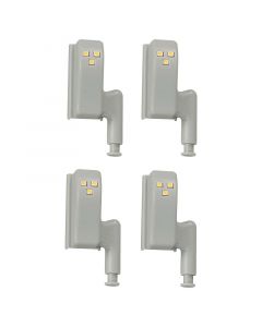 Kit 4 luces para bisagra lúz cálida incluye baterías Ecomax