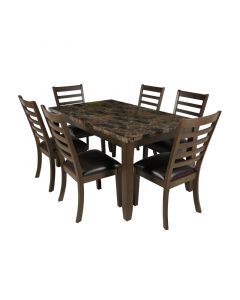 Comedor Brandon café para 6 personas (76 x 152 x 92) cm