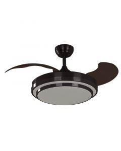 Ventilador de techo 107 cm (42") 3 aspas 1 luz negro Designers Lighting