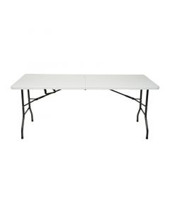 Mesa plegable rectangular (180 x 70 x 74) cm blanco