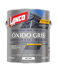 Pintura base para metal óxido gris 3.78 L (1 gal) Lanco