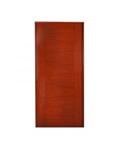 Puerta entamborada cedro asiático líneas en diagonal 207x95 cm 45 mm con acabado