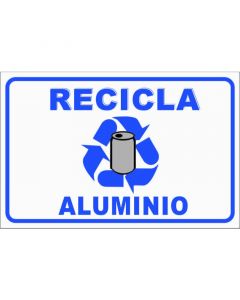 Rótulo Reciclaje aluminio sticker