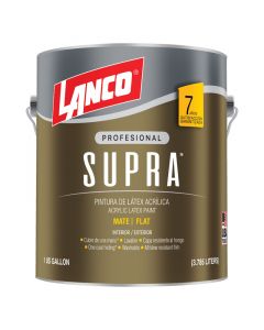 Pintura látex Supra blanco mate 3.78 L (1 gal) Lanco