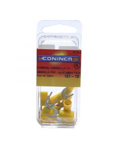 Terminal horquilla amarilla (2.05 - 2.59) mm (12 - 10 AWG) 10 unidades
