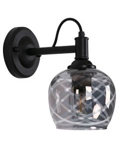 LÁMPARA DE PARED NEGRA DE 1 LUZ E27