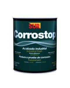Pintura anticorrosiva industrial Corrostop negro 3.78 L (1 gal) SUR