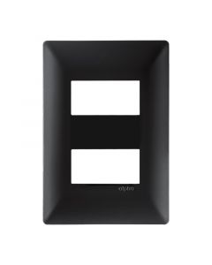 PLACA DOBLE NEGRA PLÁSTICA ALPHA