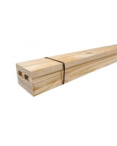 Mocheta de pino con tope cuadrada 2 x 6.5 x 215 cm